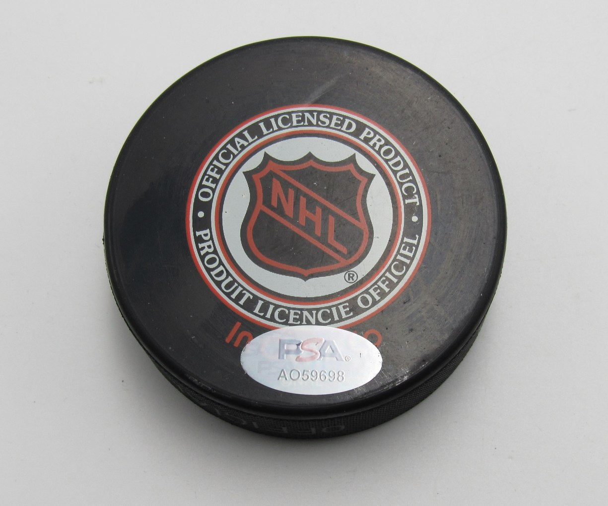 Ray Bourque HOF Signed Boston Bruins 75th Anniversary Hockey Puck PSA 193982