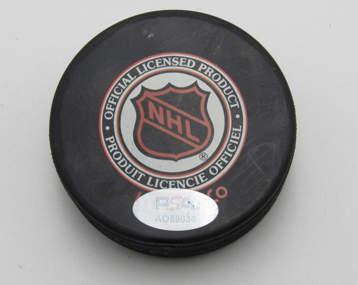 Adam Oates HOF Signed/Autographed Boston Bruins Hockey Puck PSA 194239