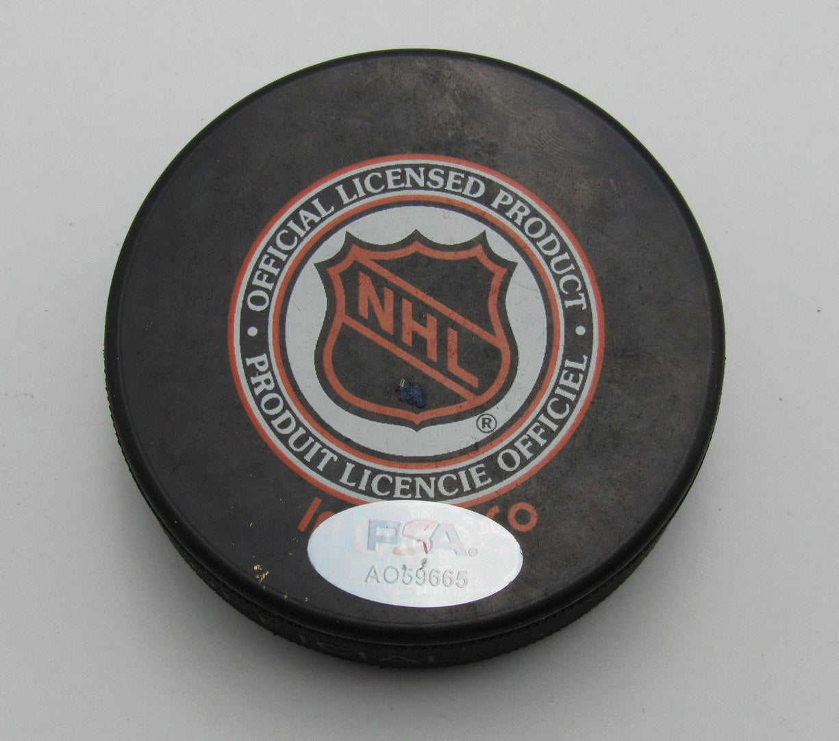 Ray Bourque HOF Signed/Auto 1998 Nagano Hockey Puck Canadian Team PSA 194240