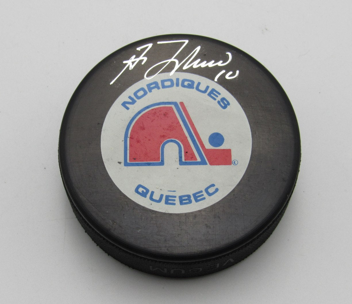 Guy Lafleur HOF Signed Quebec Nordiques Official Game Hockey Puck PSA 194247