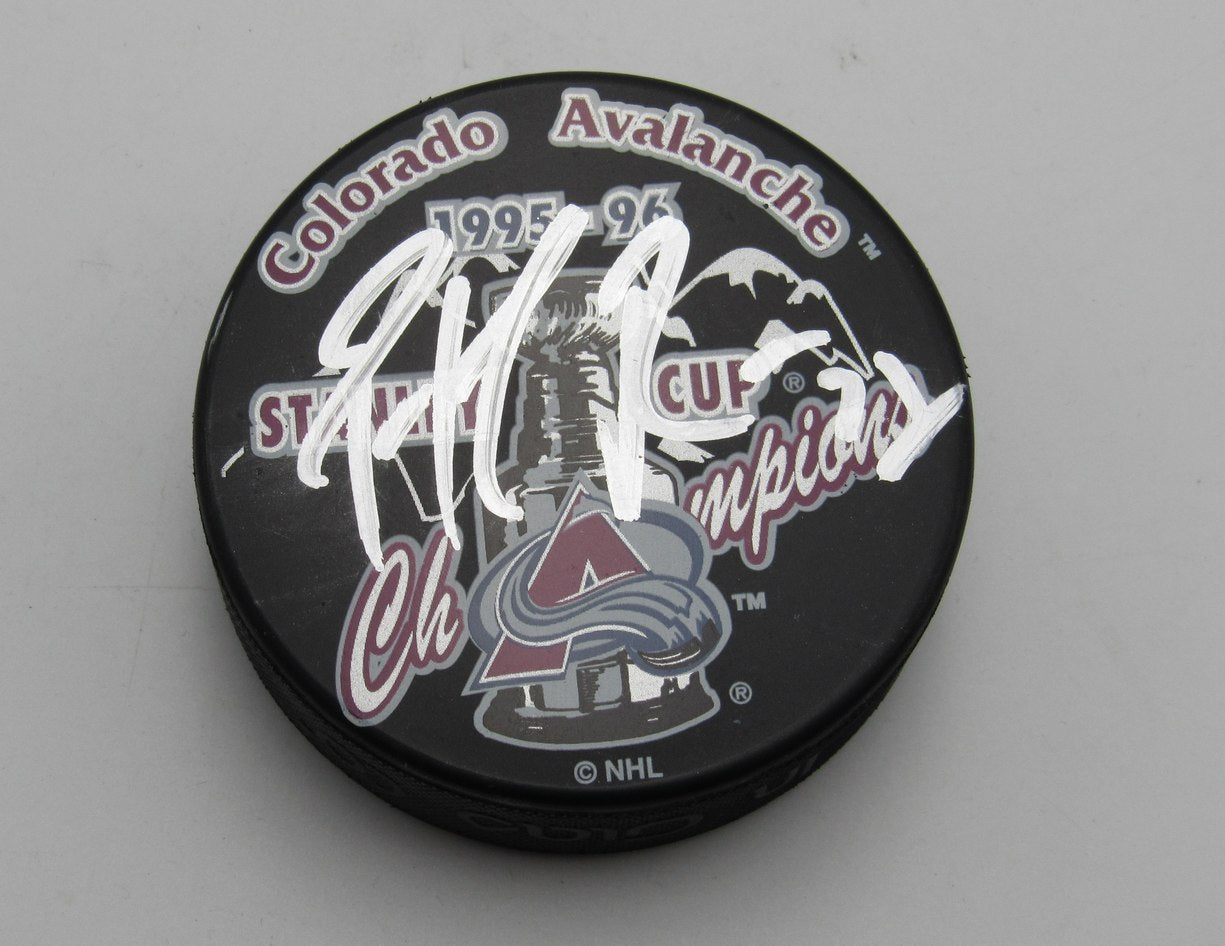 Patrick Roy HOF Signed 1995-96 Stanley Cup Champions Hockey Puck PSA 194265