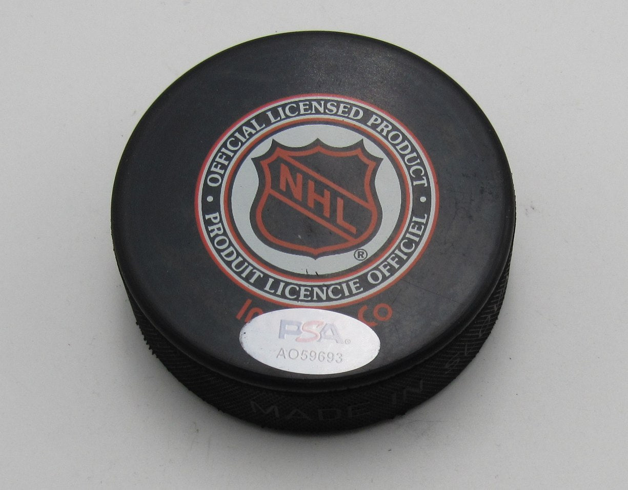 Ray Bourque HOF Signed Boston Bruins 75th Anniversary Hockey Puck PSA 194302