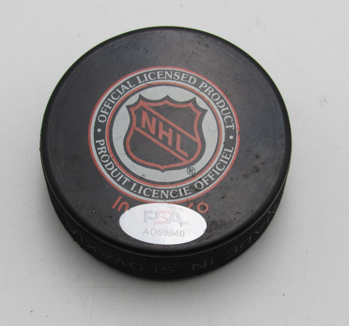 Brian Leetch HOF Signed/Autographed NYR Hockey Puck NY Rangers PSA 194310