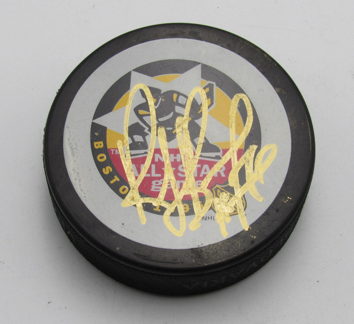 Ray Bourque HOF Signed/Auto 1996 All Star Hockey Puck Boston Bruins PSA 194311