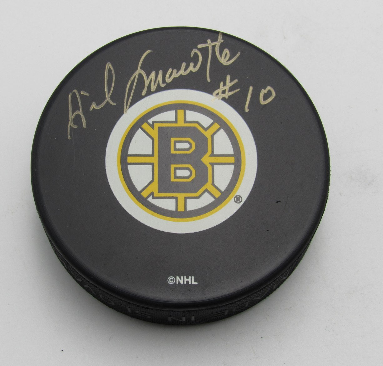 Gilles Marotte Signed/Autographed Boston Bruins Hockey Puck PSA 194319