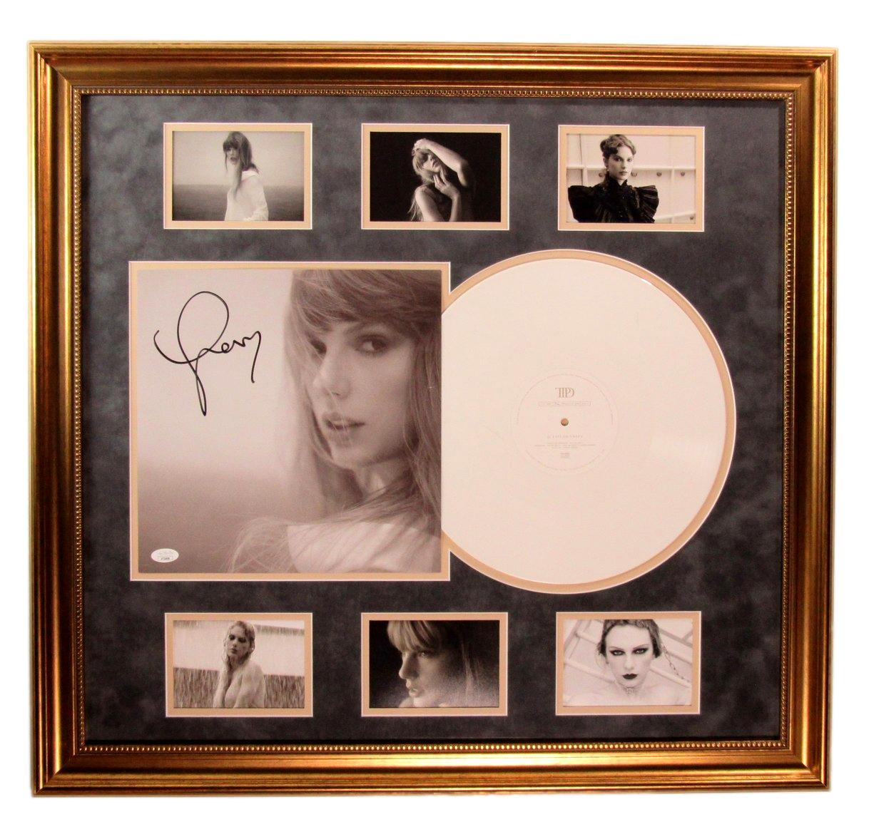Taylor Swift Signed Album Cover with Record & Photo Collage Framed JSA 195283