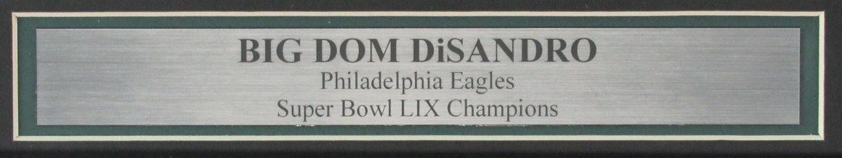 Big Dom DiSandro Signed/Autographed 8x10 Photo Eagles Framed Beckett 195291