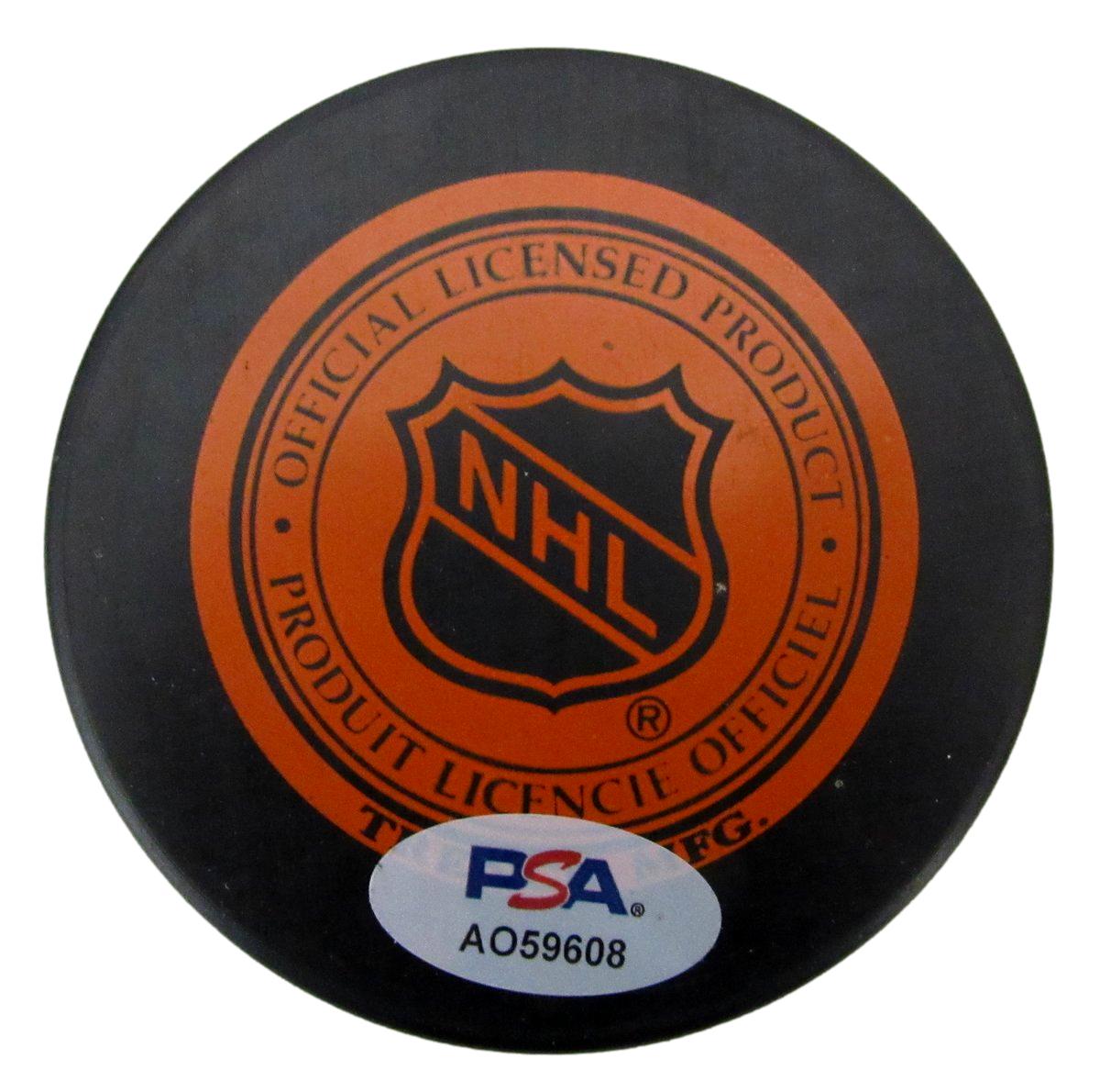 Guy Lafleur HOF Signed Quebec Nordiques Official Game Hockey Puck PSA 194254