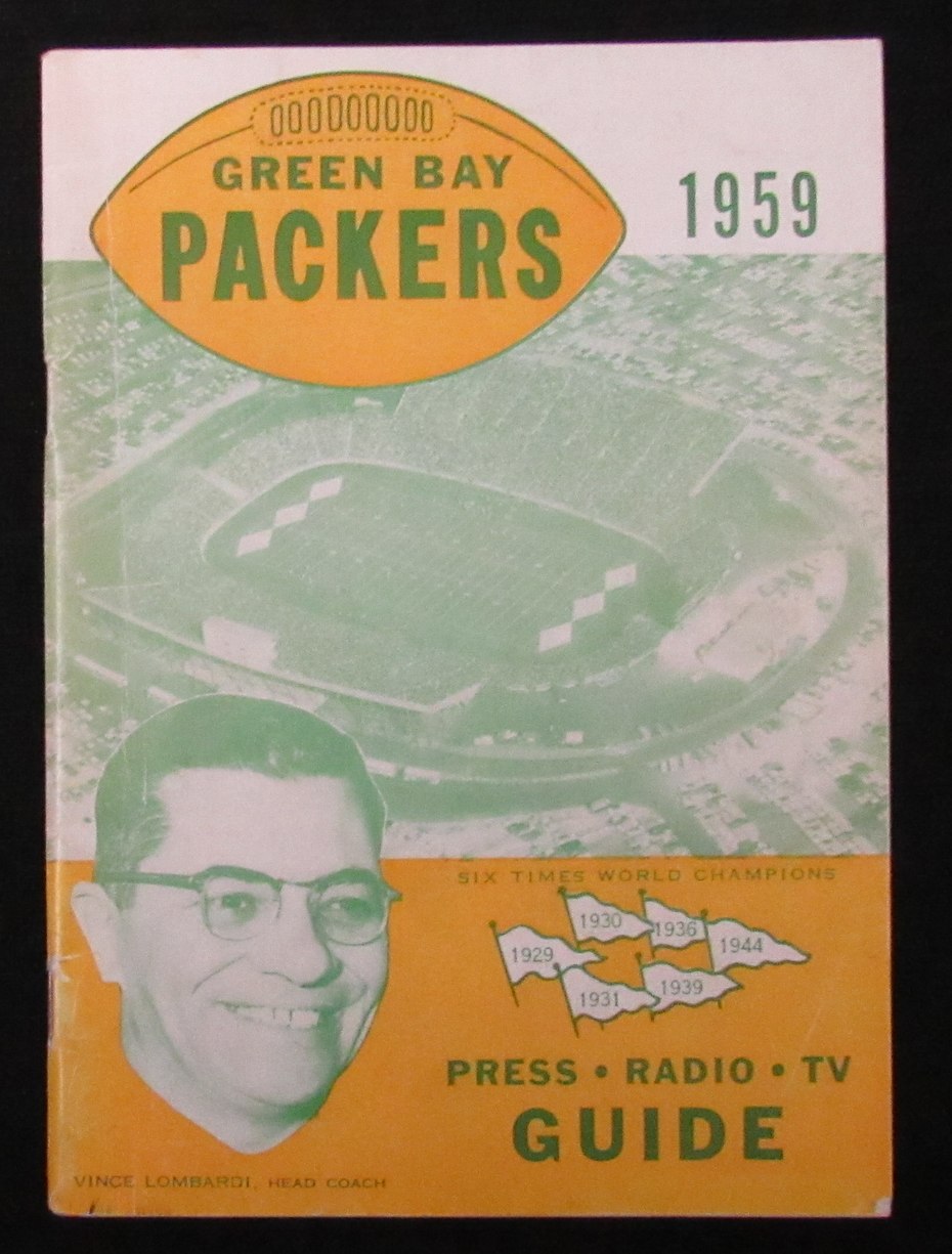 Vintage 1959 Green Bay Packers Press/Media Guide Lombardi's 1st Year 195264