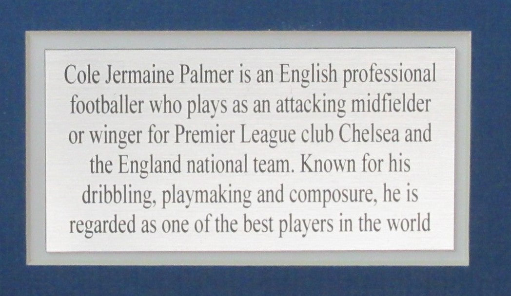 Cole Jermaine Palmer Signed/Auto Chelsea Soccer Jersey Framed Beckett 195504