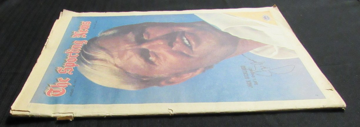 Jack Nicklaus Signed/Auto August 28, 1971 The Sporting News NOLABEL PSA 194711