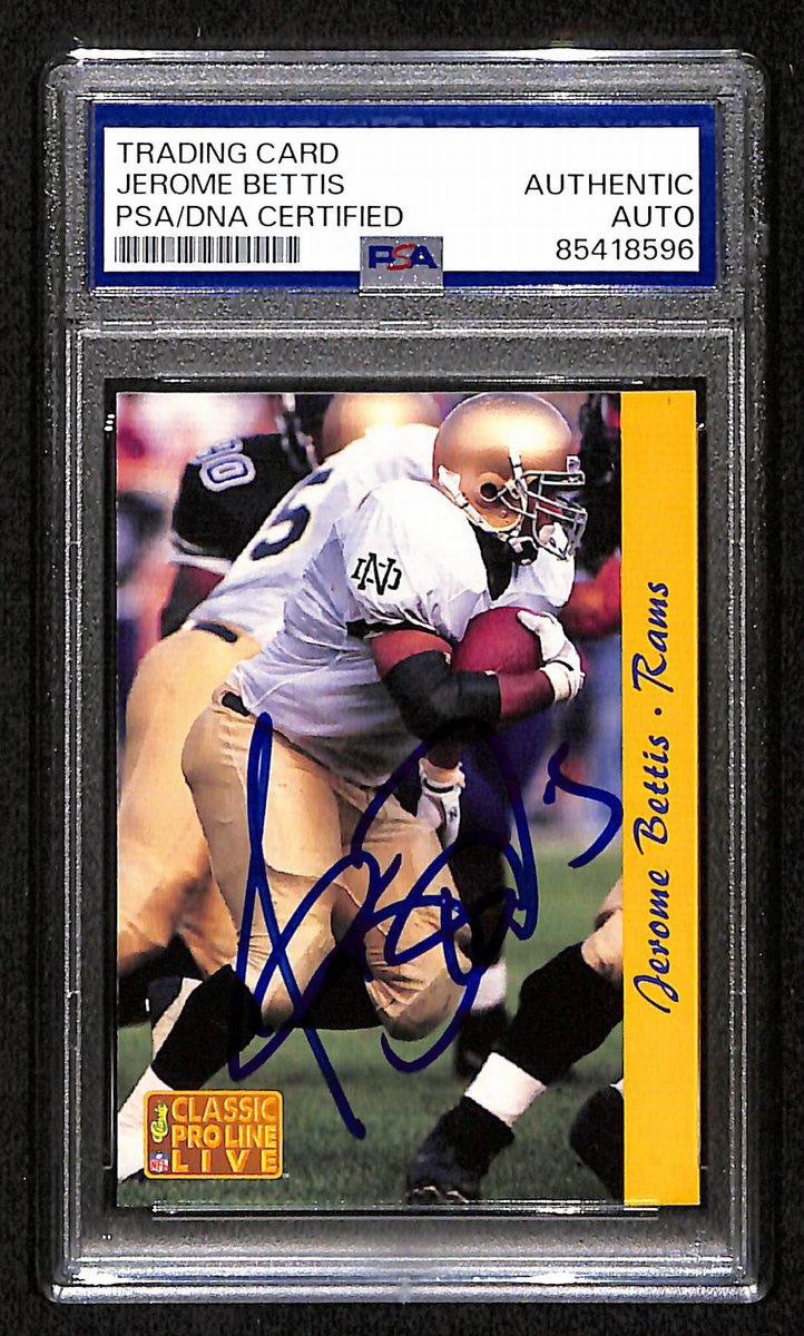 Jerome Bettis HOF Steelers Signed 1993 Pro Line Live RC Card #143 PSA/DNA 193845