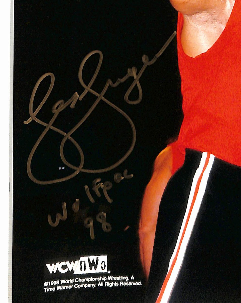 Lex Luger Signed/Inscribed 8x10 Photo Pro Wrestler PSA 194995
