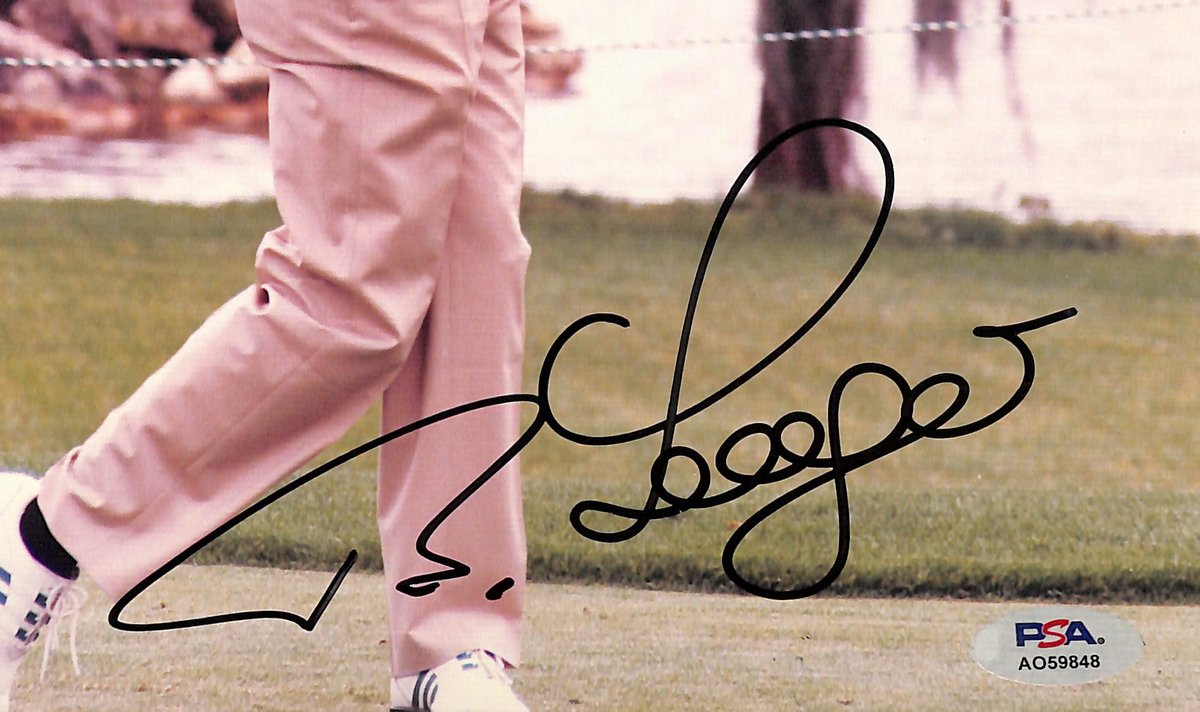 Bernhard Langer Signed/Autographed 8x10 Photo PGA Champ PSA 195024