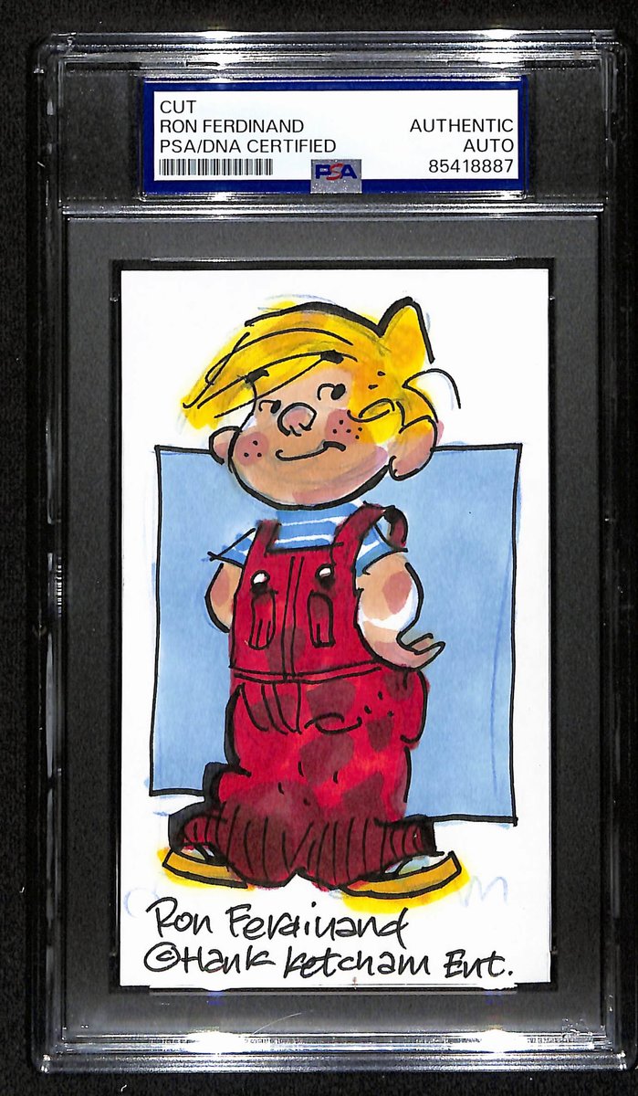 Ron Fredinand Signed/Inscribed Cut on 3x5 Index Card Cartoonist PSA/DNA 193809