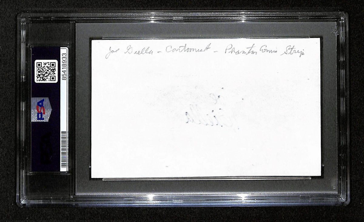 Joe Giella Signed/Autographed Index Card Cartoonist "Batman" PSA/DNA 193824