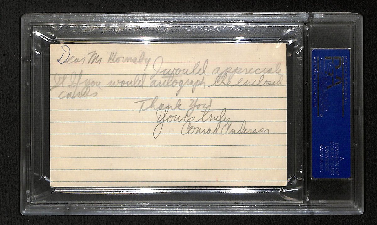 Rogers Hornsby HOF Signed/Auto 3x5 Post Card St. Louis Browns PSA/DNA 193786
