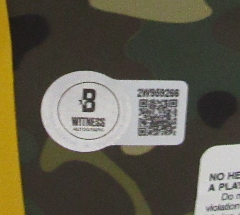 James Harrison Signed Full Size Authentic Camo Helmet Steelers Beckett 194767