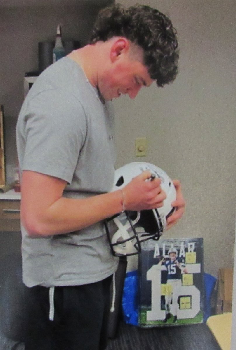 Drew Allar Signed/Inscr Full Size Speed Replica Helmet Penn State JSA 194516