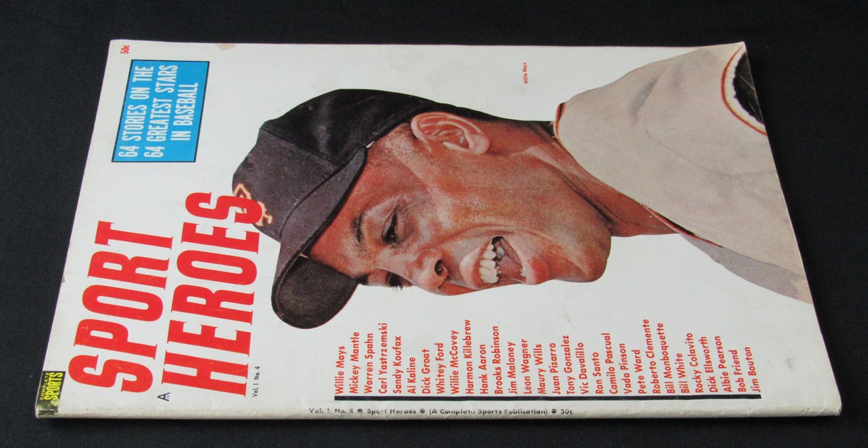 1964 Sports Heroes Magazine Willie Mays HOF Giants on Cover NO LABEL 184665