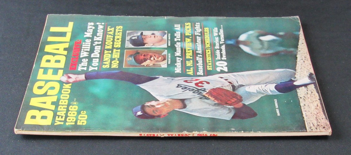 1966 Baseball Yearbook Sandy Koufax/Mickey Mantle/Willie Mays NO LABEL 184672