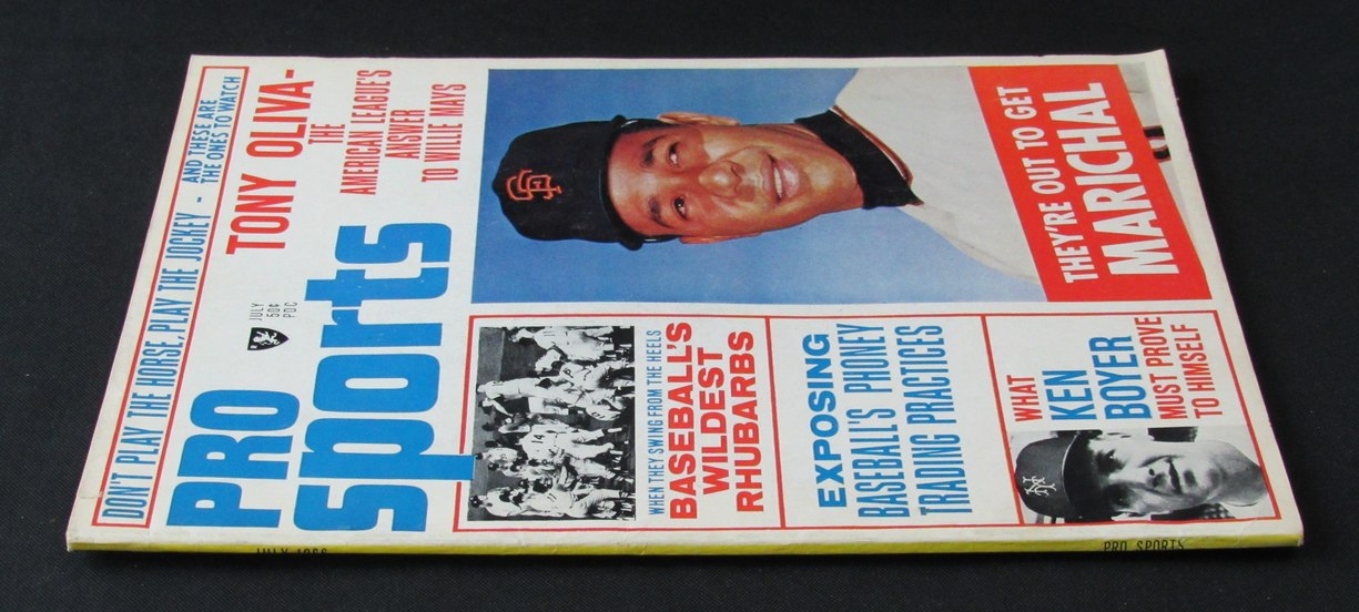 1966 Pro Sports Magazine Juan Marichal HOF Giants on Cover NO LABEL 184673