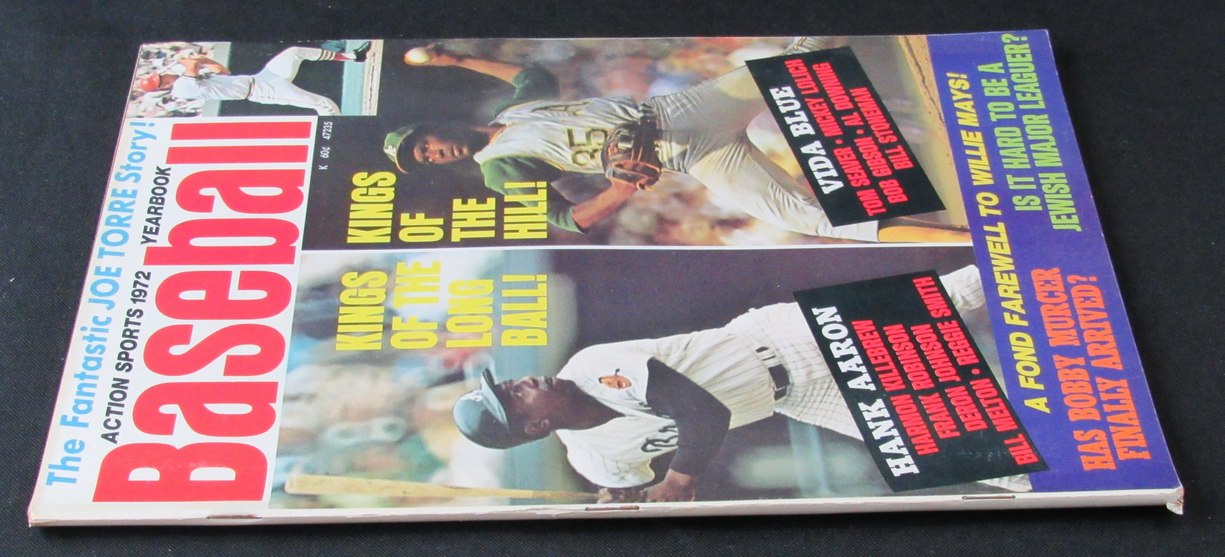 1972 Action Sports Baseball Yearbook Hank Aaron/Vida Blue NO LABEL 184678
