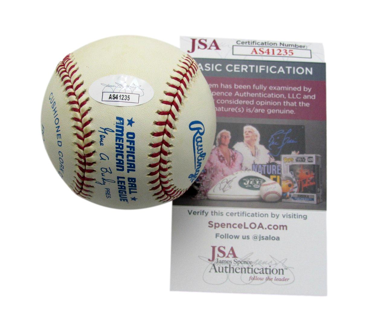 Bobby Shantz Signed/Inscr Rawlings OAL Baseball Phila Athletics JSA 187312