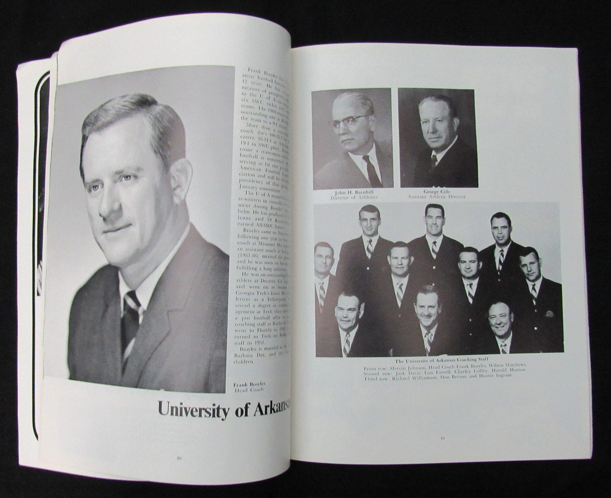 1970 Sugar Bowl Ole Miss vs. Arkansas NCAA Football Game Program 194655