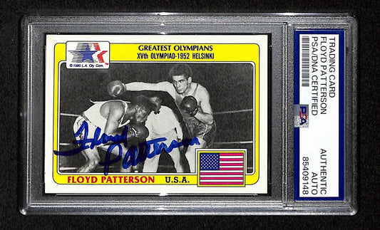 Floyd Patterson Signed/Autographed 1983 Topps Olympians Card #77 PSA/DNA 194810