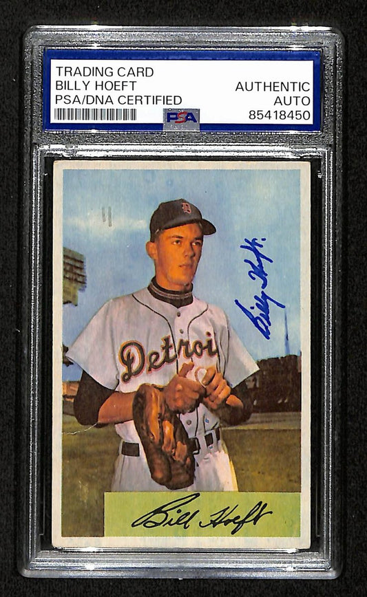Billy Hoeft Signed/Auto 1954 Bowman Card #167 Detroit Tigers PSA/DNA 194820