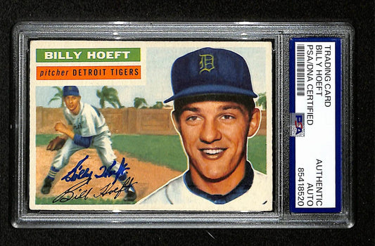 Billy Hoeft Signed/Auto 1956 Bowman Card #152 Detroit Tigers PSA/DNA 194882