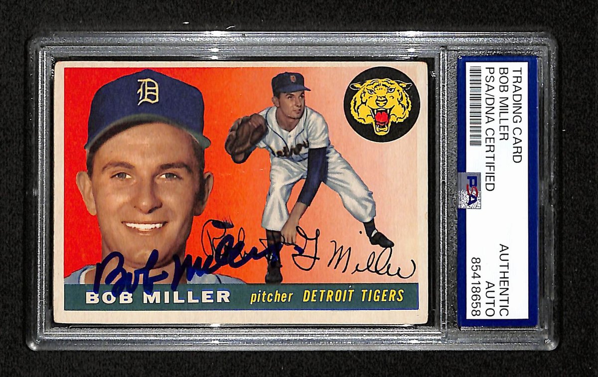 Bob Miller Signed/Autographed 1955 Topps Card #9 Detroit Tigers PSA/DNA 195376