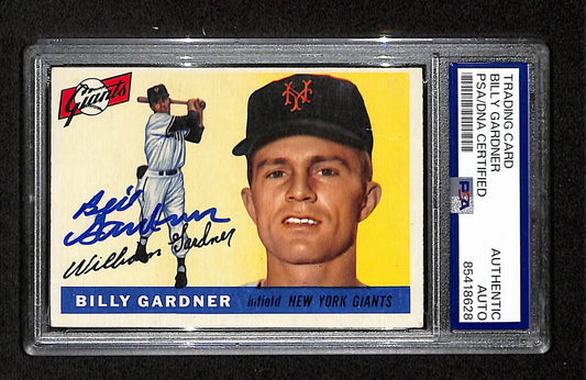 Billy Gardner Signed/Auto 1955 Topps Card #27 New York Giants PSA/DNA 195381