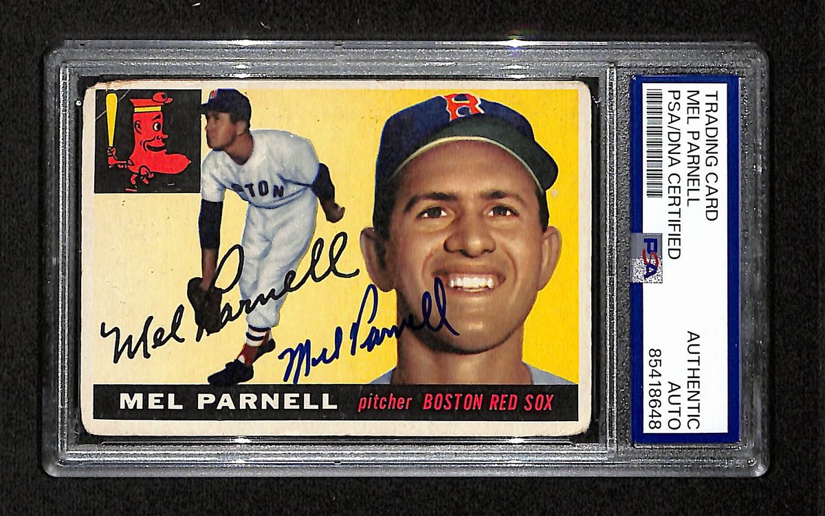 Mel Parnell Signed/Auto 1955 Topps Card #140 Boston Red Sox PSA/DNA 195394