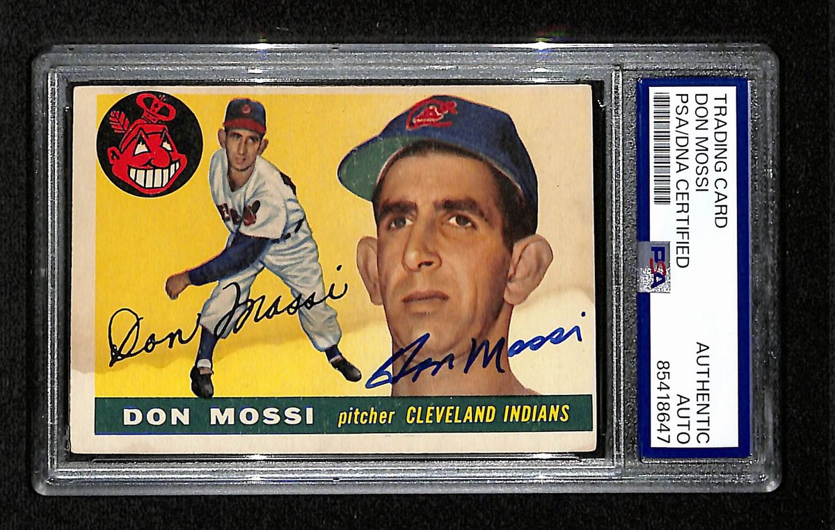 Don Mossi Signed/Auto 1955 Topps Card #85 Cleveland Indians PSA/DNA 195403