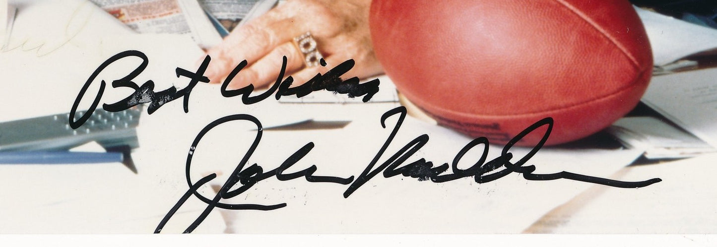 John Madden HOF Oakland Raiders Signed/Autographed 8x10 Photo PSA/DNA 196005