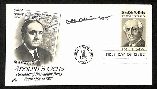 Arthur Sulzberger Jr. Signed 1976 First Day Cover N.Y. Times Publisher 195484