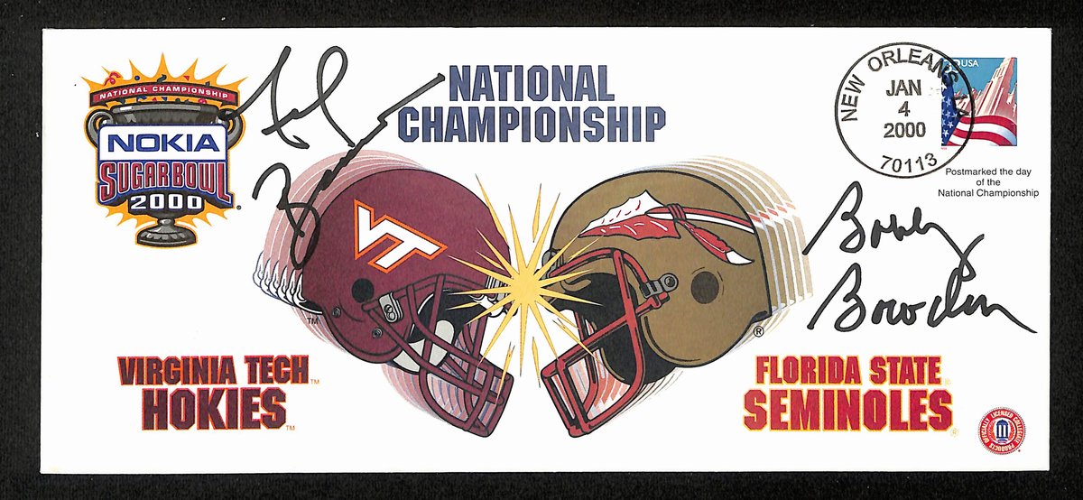 Bobby Bowden/Frank Beamer Signed 2000 NCAA Nat'l Championship FDC Env PSA/DNA