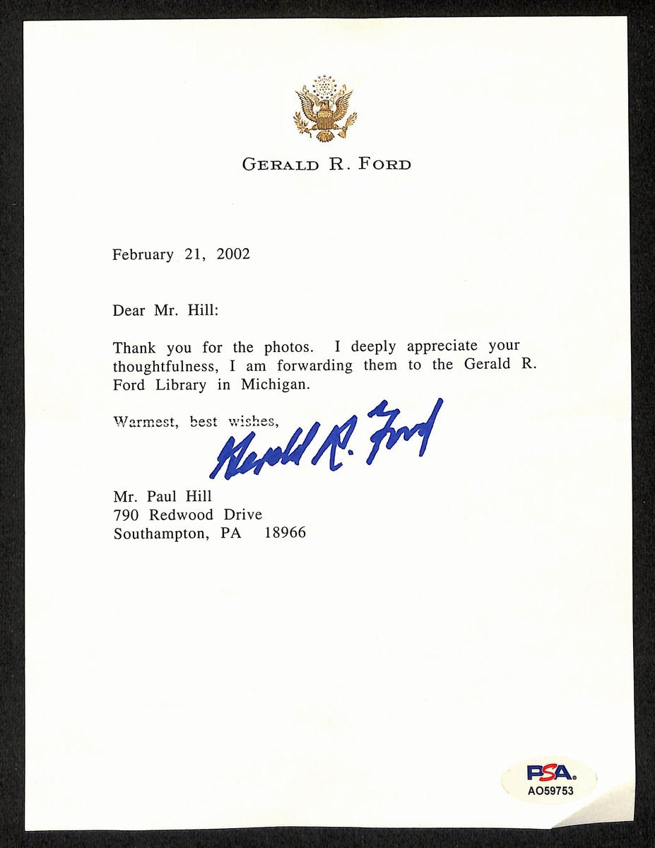 Gerald R. Ford Signed Typed Letter Signed (TLS) Former President PSA/DNA 196021