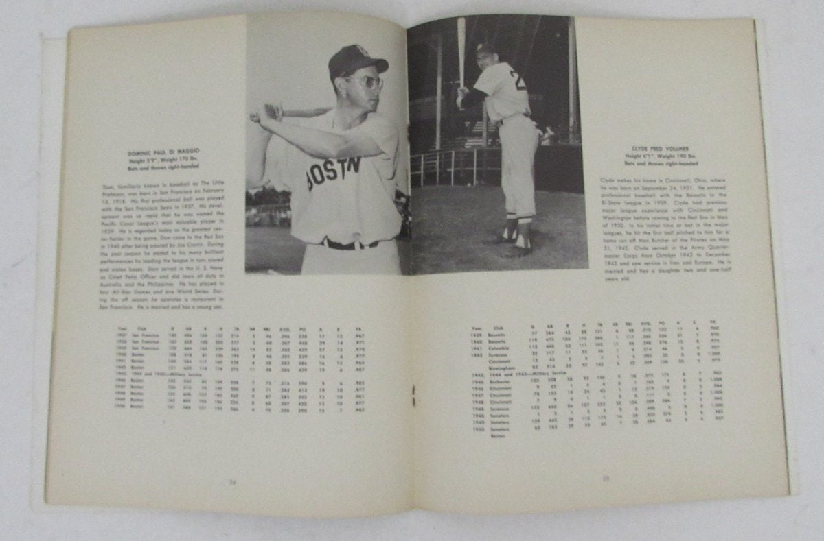 Boston Red Sox 1951 Yearbook 195684