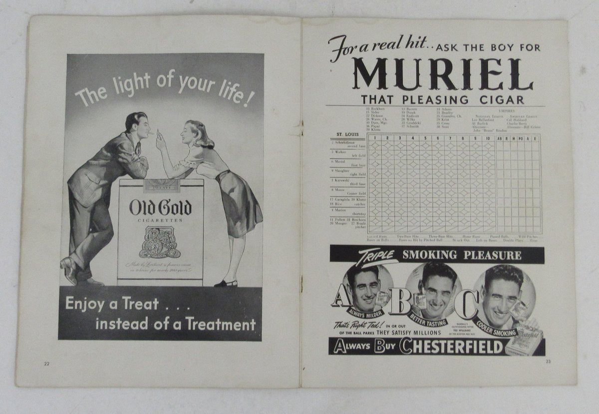 1946 World Series Program Boston Red Sox vs. St. Louis Cardinals 195691