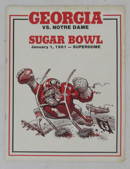 January 1, 1981 Sugar Bowl Press/Media Guide Georgia vs. Notre Dame 195693