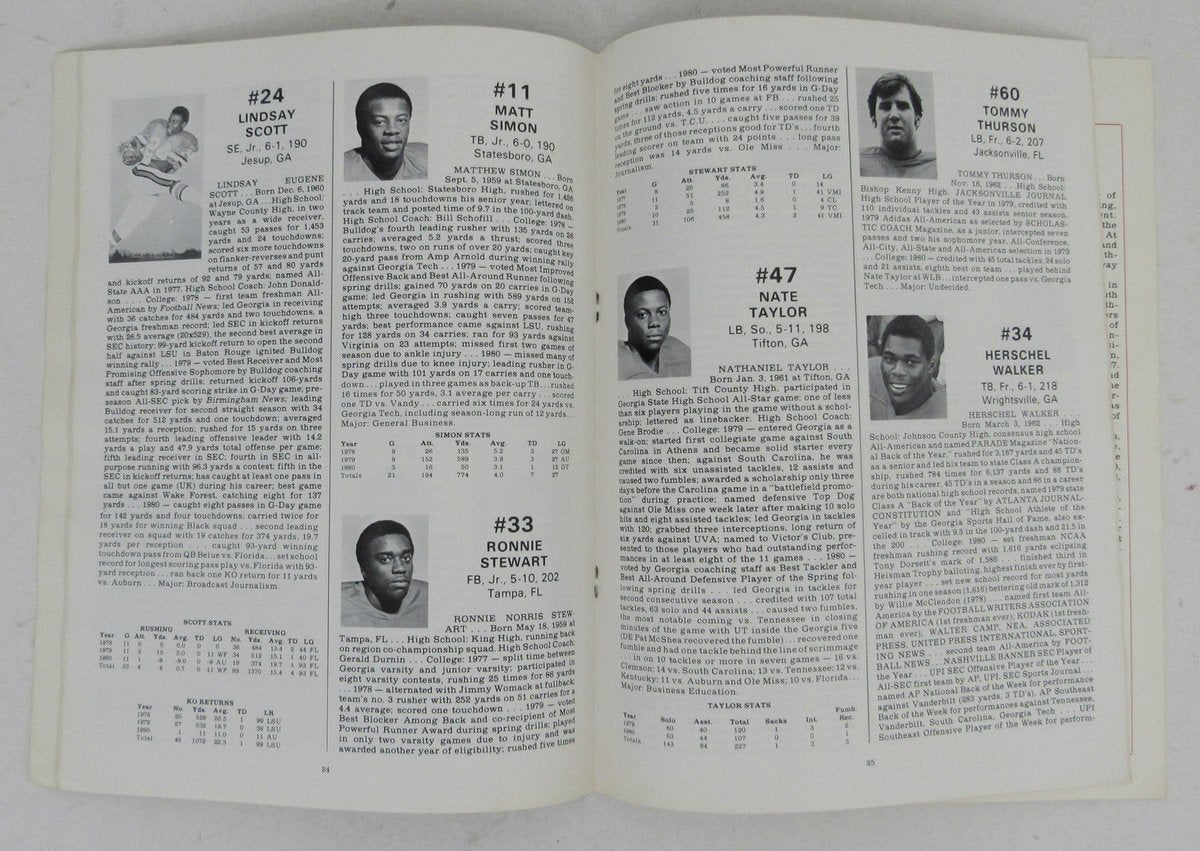 January 1, 1981 Sugar Bowl Press/Media Guide Georgia vs. Notre Dame 195693