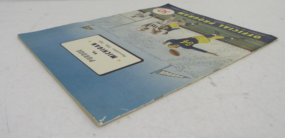 November 15, 1952 College Football Game Program Purdue vs. Michigan 195702