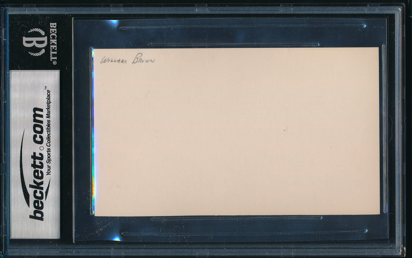 Willard Brown HOF Signed/Autographed 3x5 Index Card KC Monarchs Beckett 195734