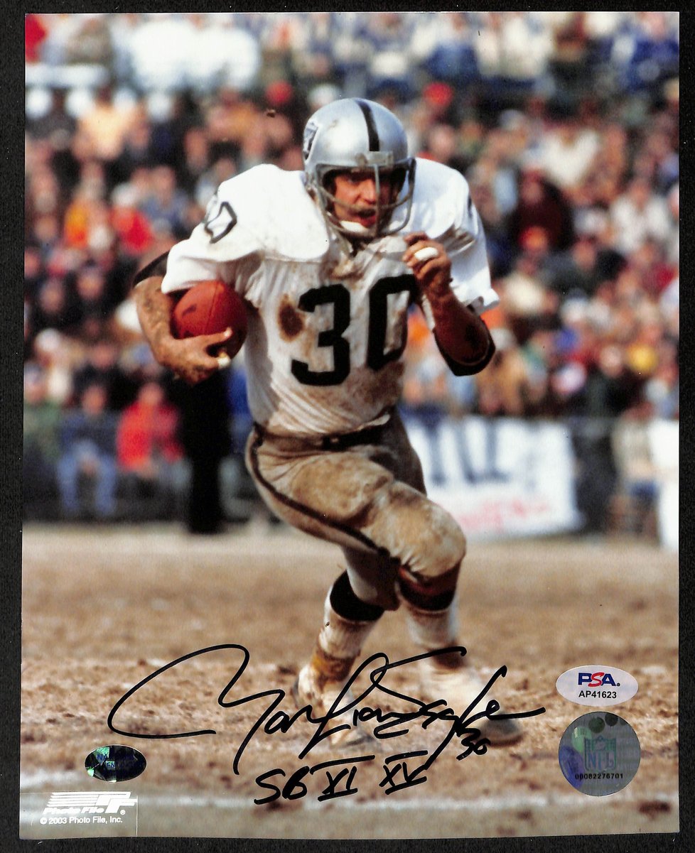 Mark Van Eeghen Signed/Inscribed 8x10 Photo Oakland Raiders PSA/DNA 196668