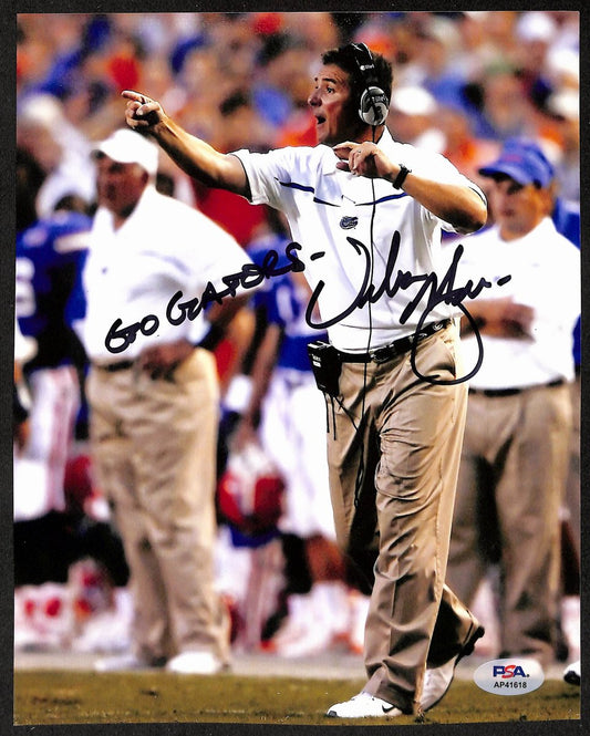 Urban Meyer Signed/Inscribed 8x10 Photo Florida Gators PSA/DNA 196673