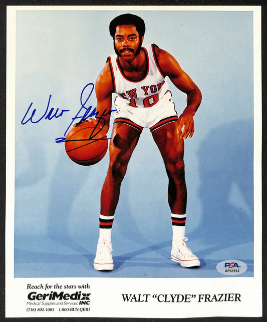 Walt Frazier HOF Signed/Autographed 8x10 Photo NY Knicks PSA/DNA 196679