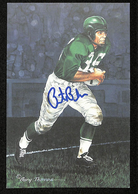 Pete Pihos HOF Signed/Auto 1991 Goal Line Art GLAC Postcard Eagles JSA 196058